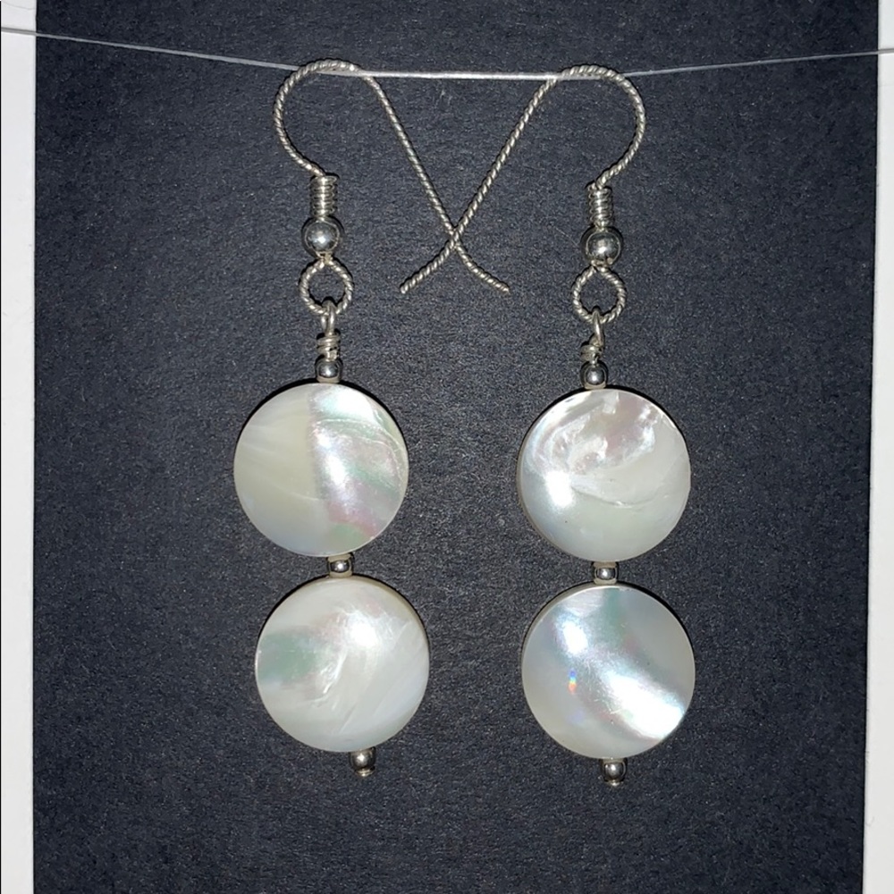 White Mother of Pearl Earrings